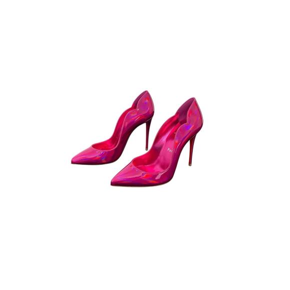 Christian Louboutin Hot Chick Patent Psychic Fuxia Pink Pumps Size 36.5 US 6.5 - Picture 2 of 10